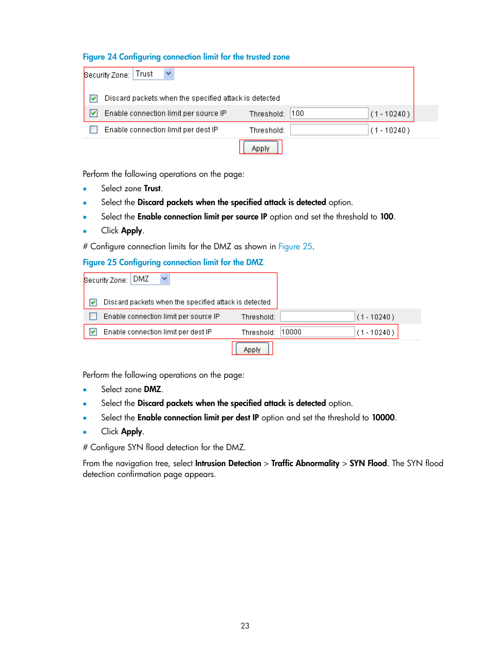 H3C Technologies H3C SecPath F1000-E User Manual | Page 31 / 99