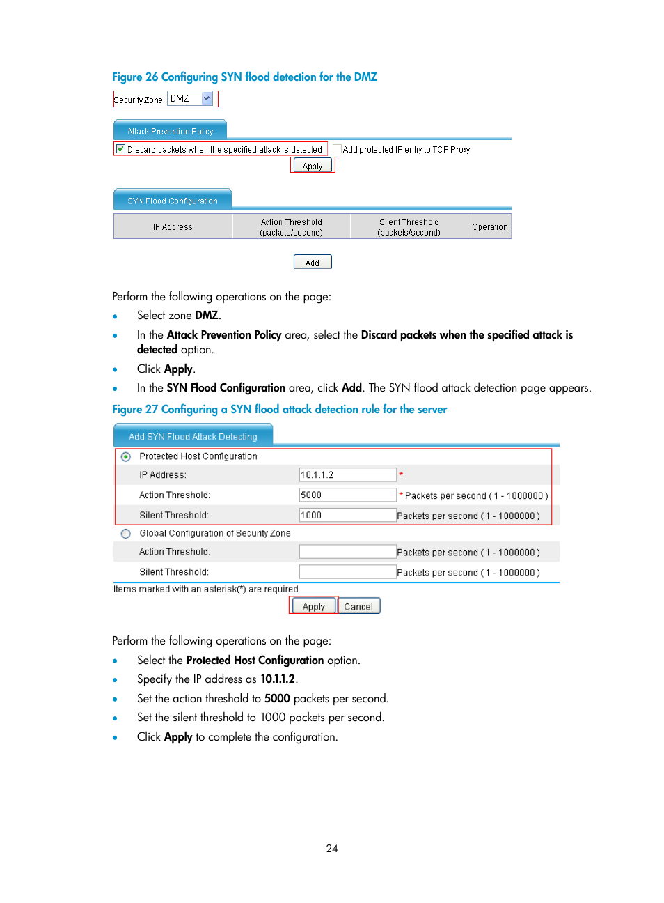 H3C Technologies H3C SecPath F1000-E User Manual | Page 32 / 99