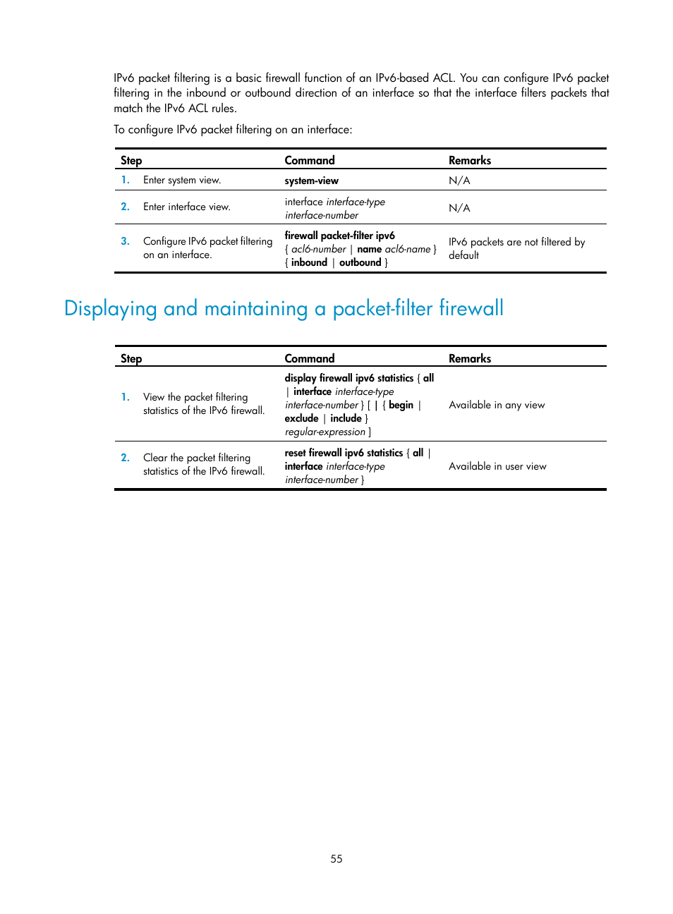 H3C Technologies H3C SecPath F1000-E User Manual | Page 63 / 99