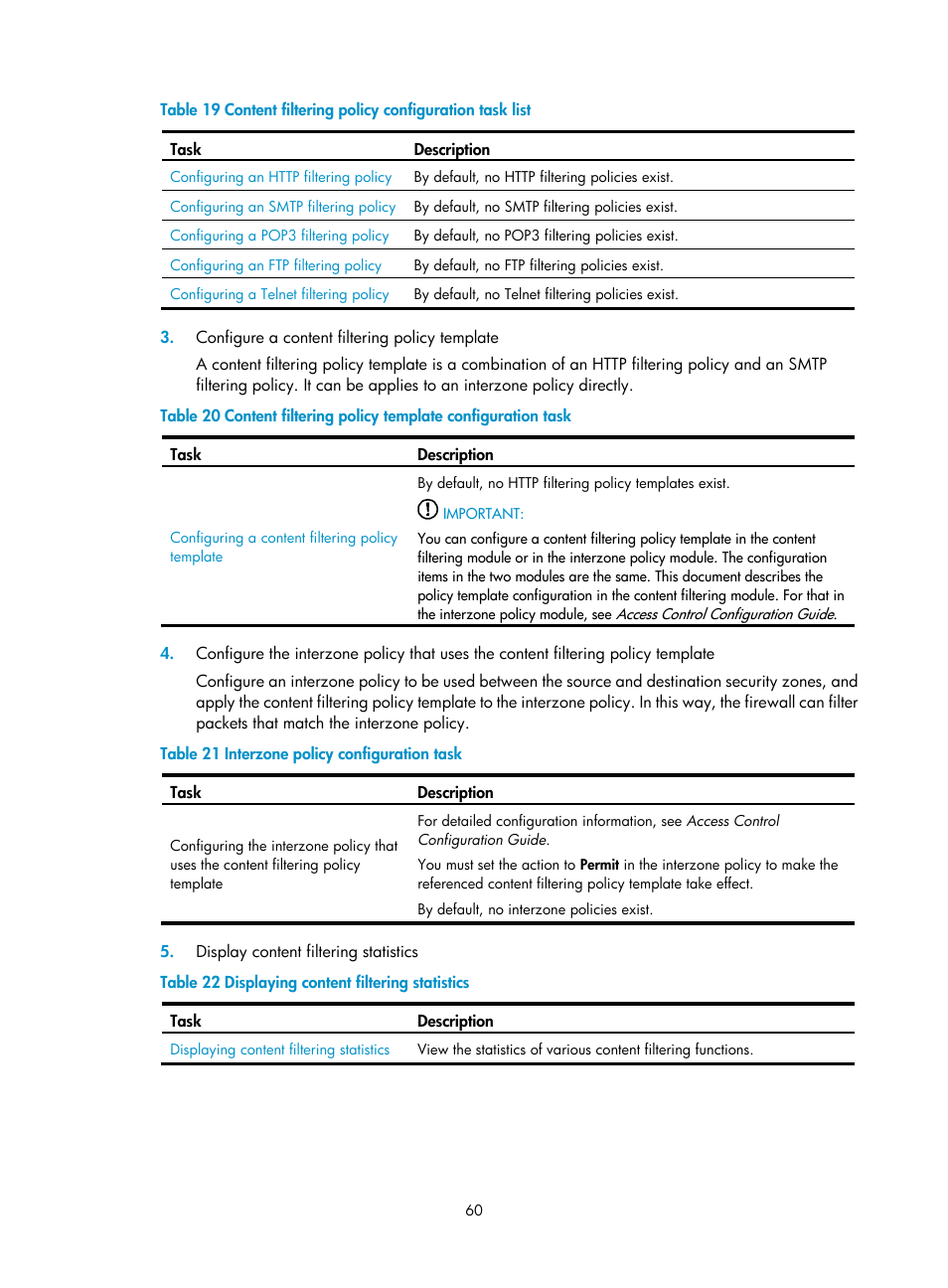 H3C Technologies H3C SecPath F1000-E User Manual | Page 68 / 99