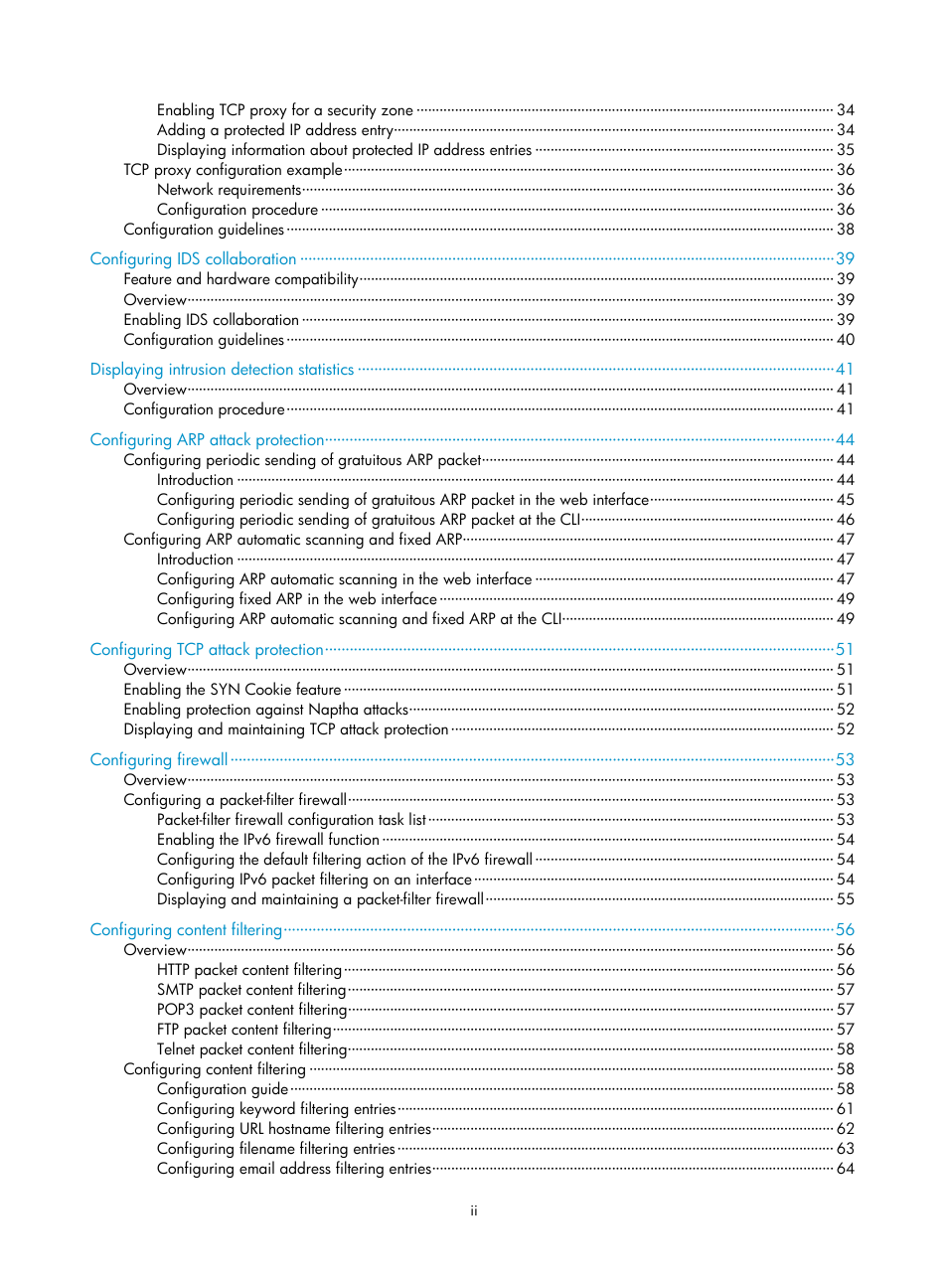 H3C Technologies H3C SecPath F1000-E User Manual | Page 7 / 99