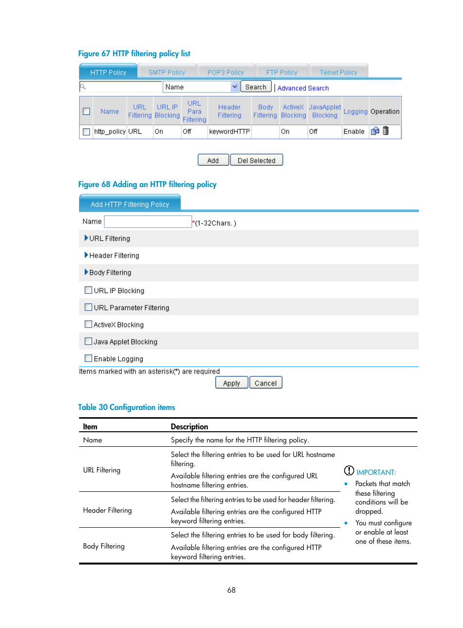 Figure 67, Figure 68 | H3C Technologies H3C SecPath F1000-E User Manual | Page 76 / 99