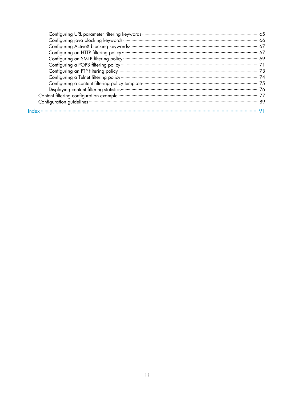 H3C Technologies H3C SecPath F1000-E User Manual | Page 8 / 99