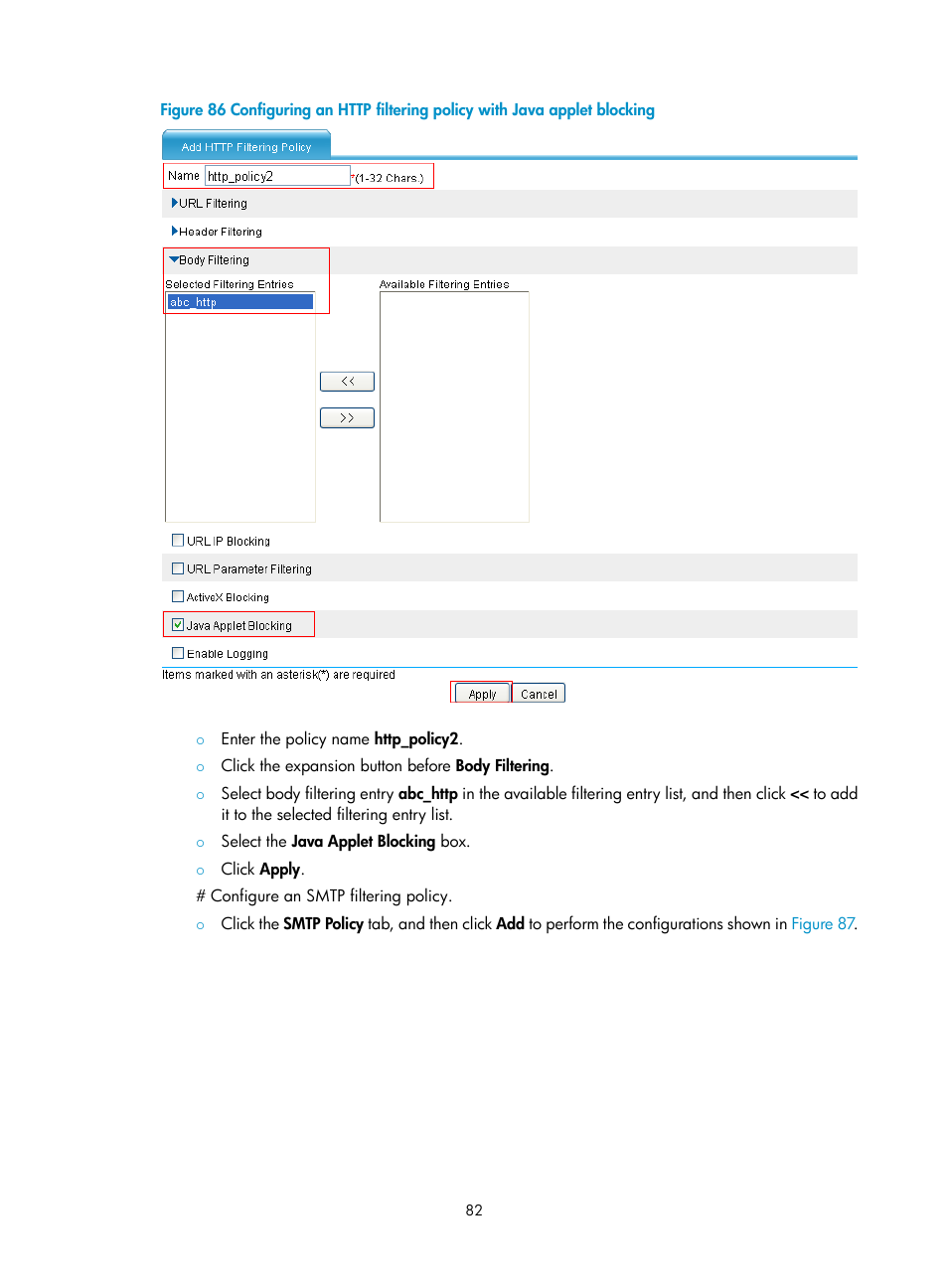 H3C Technologies H3C SecPath F1000-E User Manual | Page 90 / 99