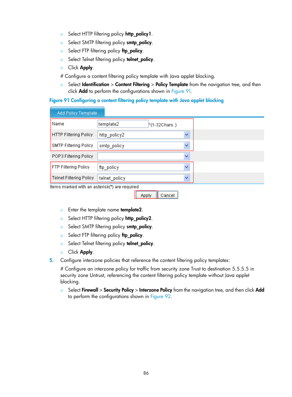 H3C Technologies H3C SecPath F1000-E User Manual | Page 94 / 99