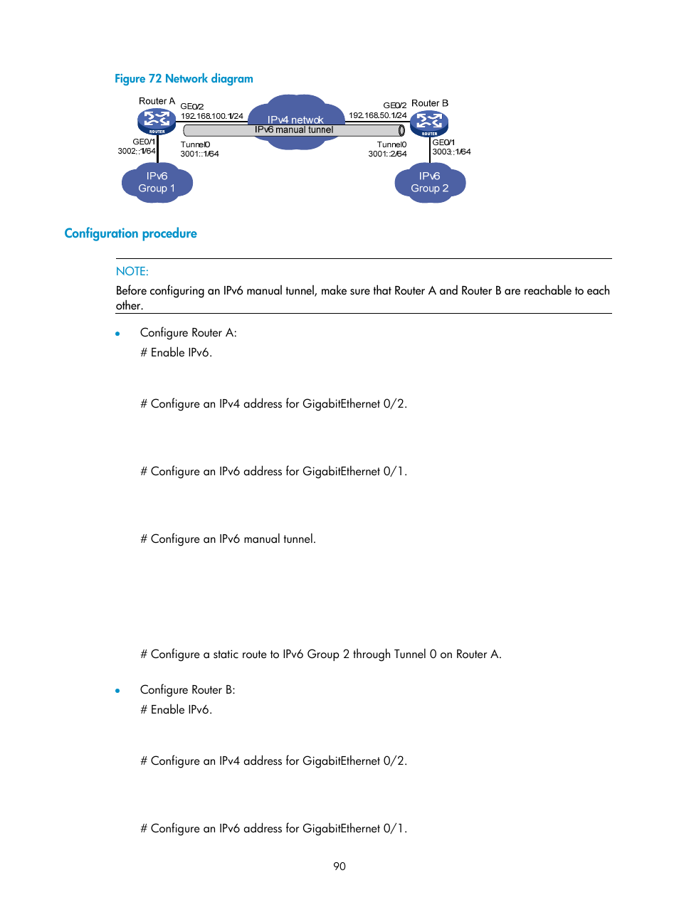 Configuration procedure | H3C Technologies H3C SecPath F1000-E User Manual | Page 102 / 490