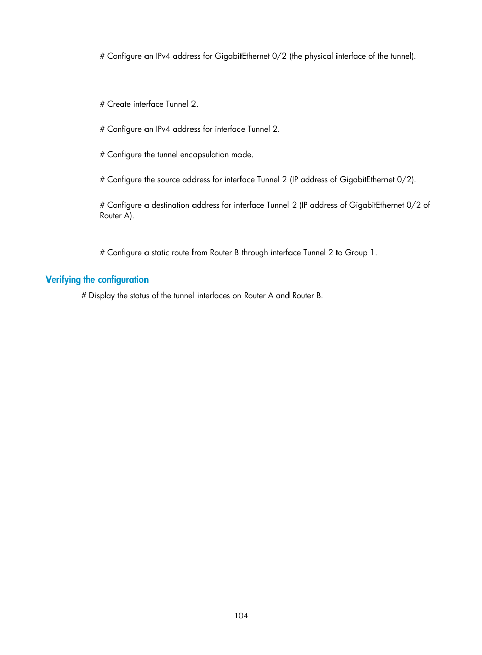 Verifying the configuration | H3C Technologies H3C SecPath F1000-E User Manual | Page 116 / 490