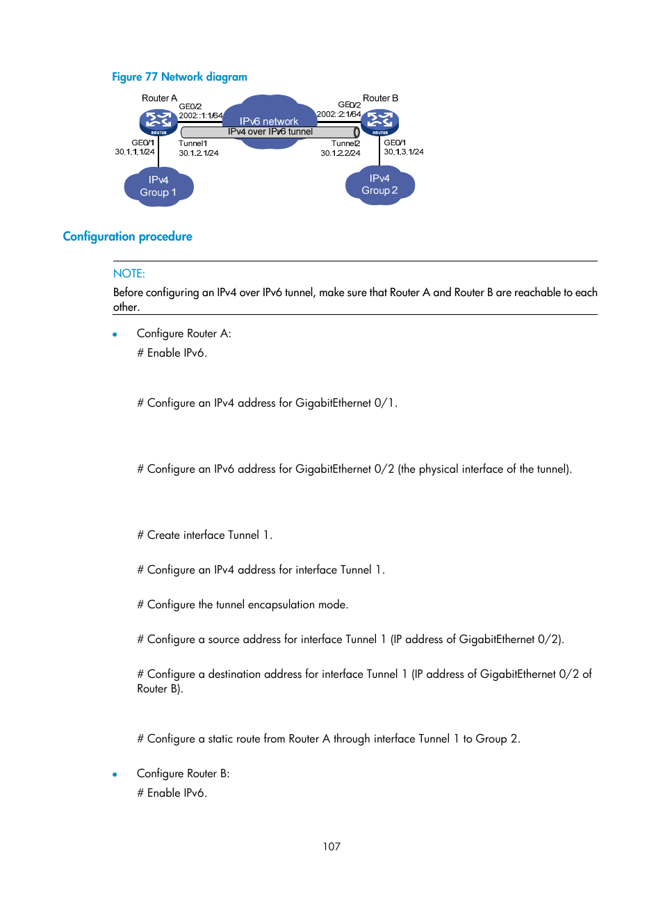 Configuration procedure | H3C Technologies H3C SecPath F1000-E User Manual | Page 119 / 490