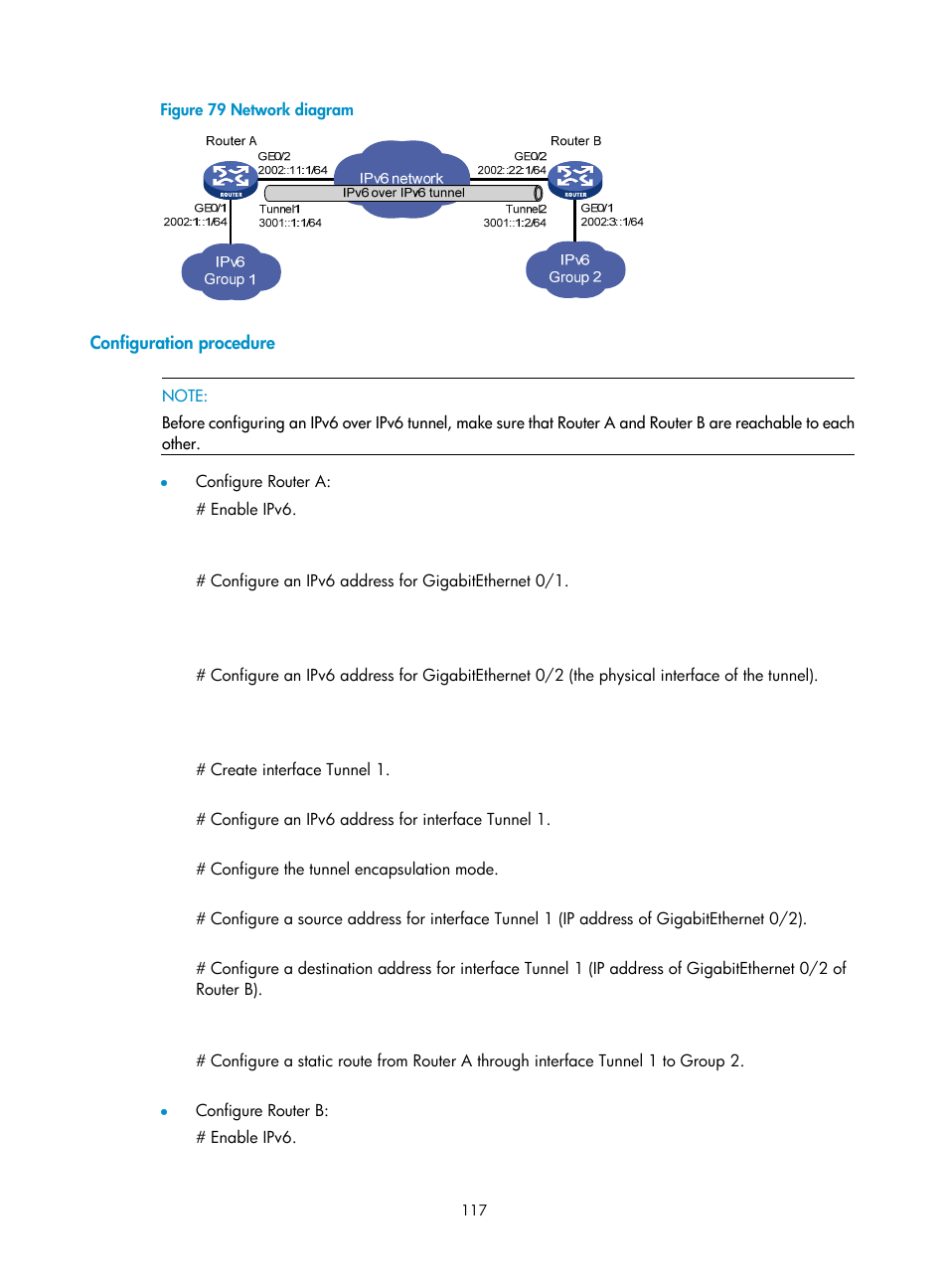 Configuration procedure | H3C Technologies H3C SecPath F1000-E User Manual | Page 129 / 490