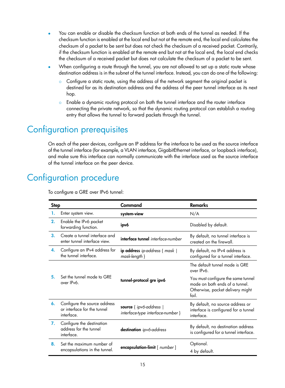 Configuration prerequisites, Configuration procedure | H3C Technologies H3C SecPath F1000-E User Manual | Page 27 / 490