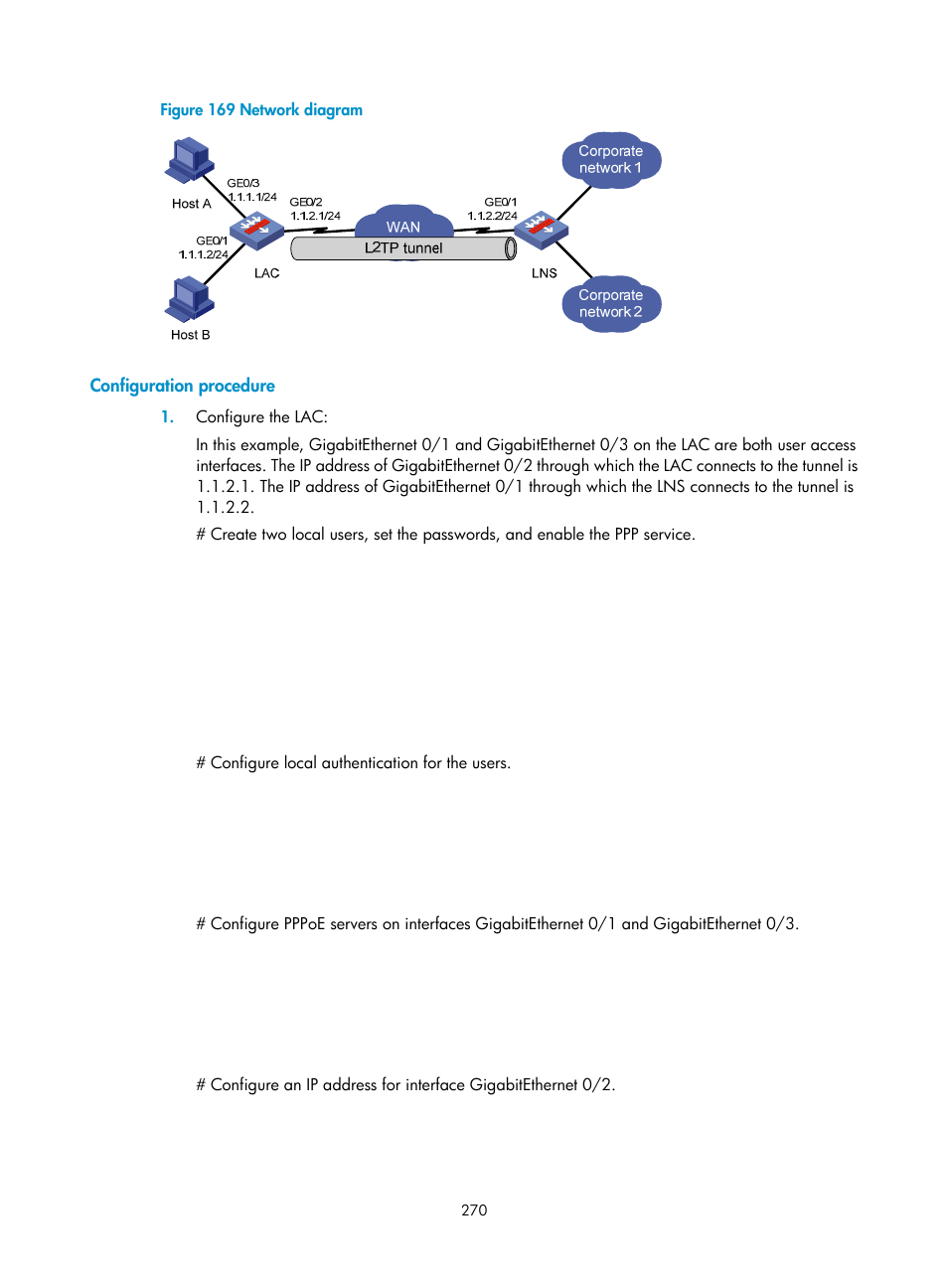 Configuration procedure | H3C Technologies H3C SecPath F1000-E User Manual | Page 282 / 490