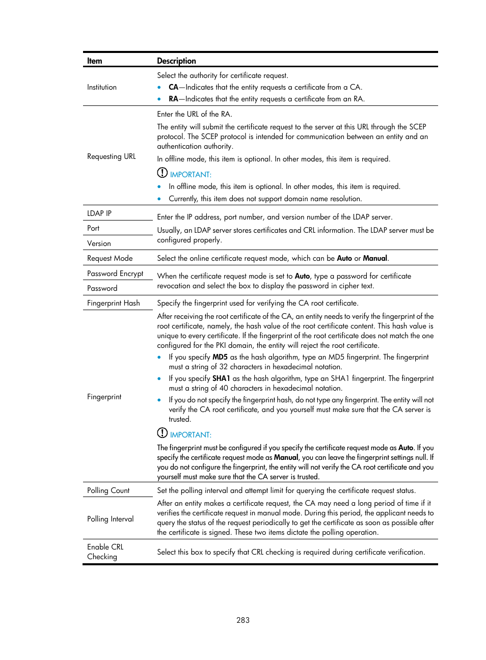 H3C Technologies H3C SecPath F1000-E User Manual | Page 295 / 490