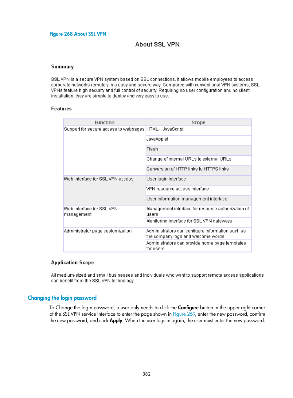 Changing the login password | H3C Technologies H3C SecPath F1000-E User Manual | Page 394 / 490