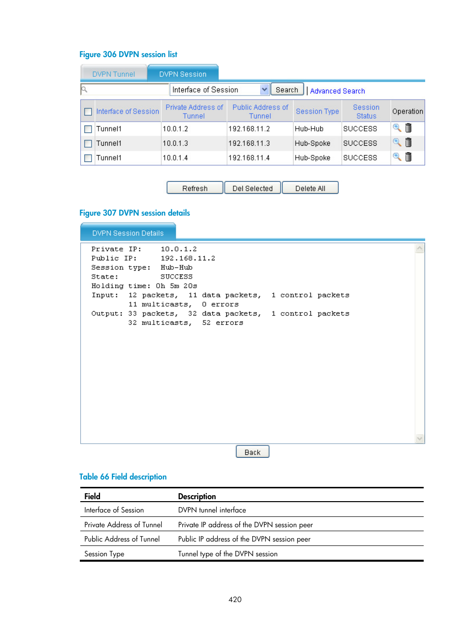 Figure 306, Figure 307 | H3C Technologies H3C SecPath F1000-E User Manual | Page 432 / 490