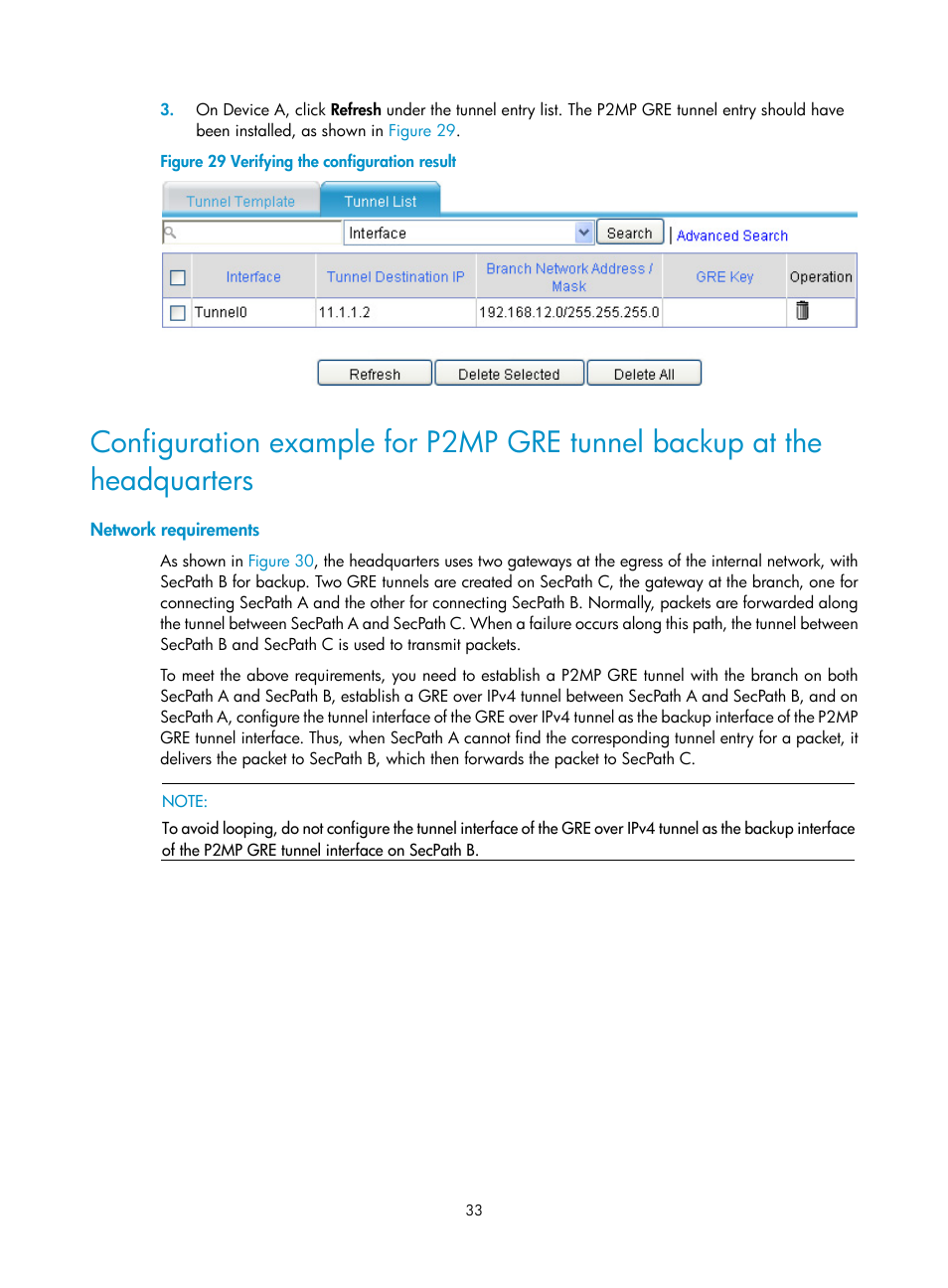 Network requirements | H3C Technologies H3C SecPath F1000-E User Manual | Page 45 / 490