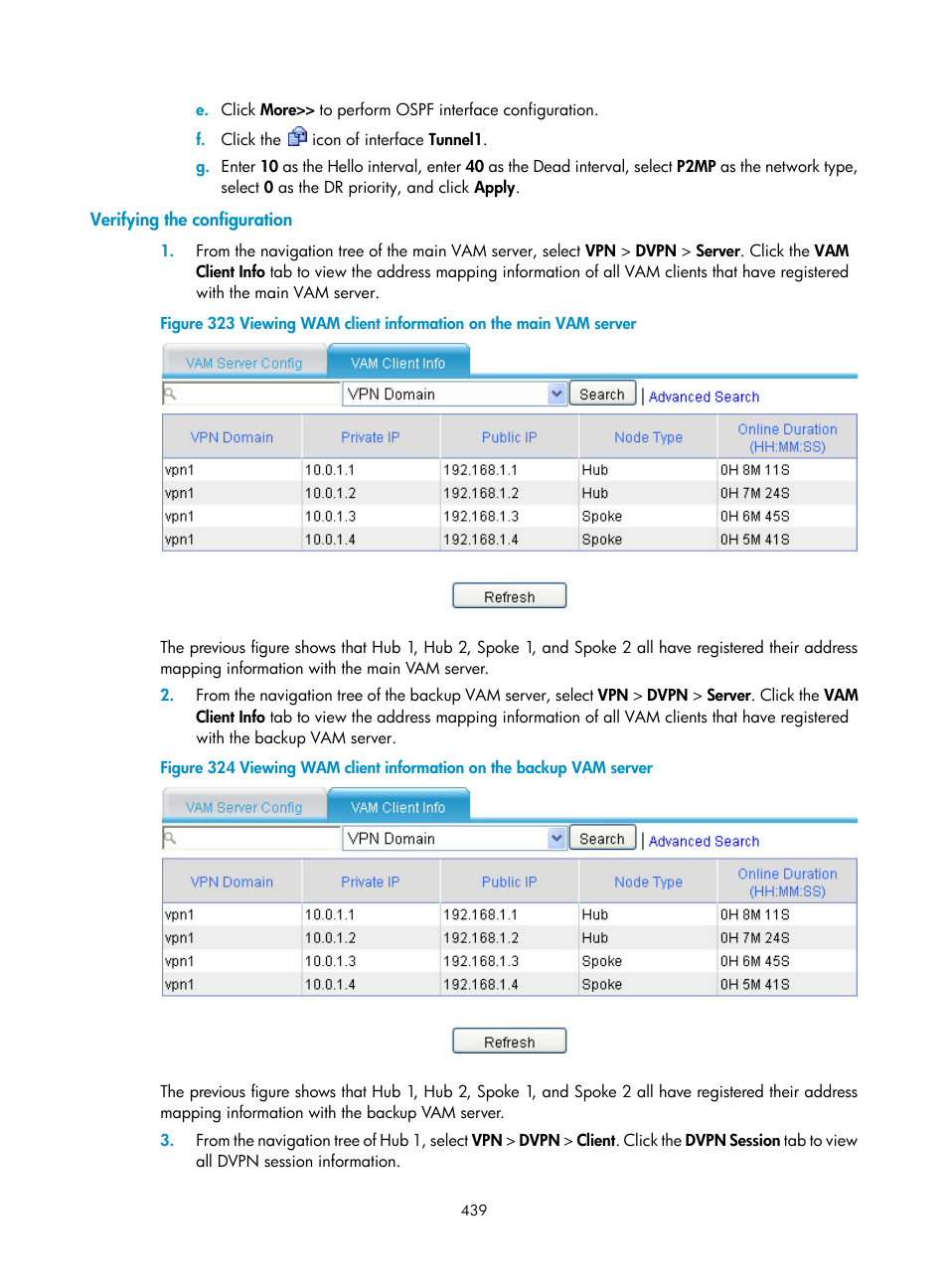 Verifying the configuration | H3C Technologies H3C SecPath F1000-E User Manual | Page 451 / 490