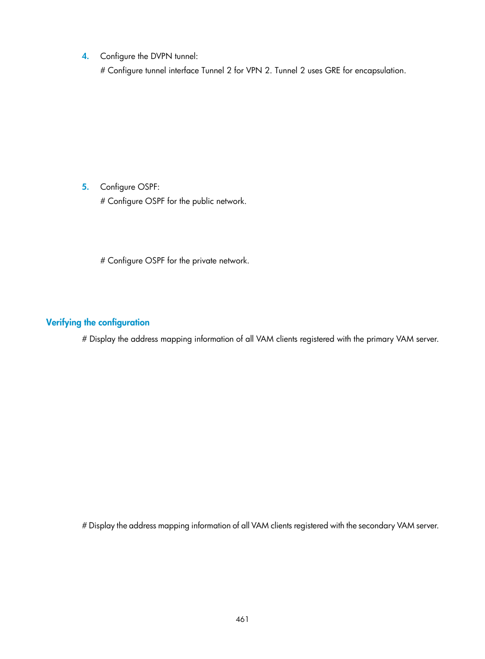 Verifying the configuration | H3C Technologies H3C SecPath F1000-E User Manual | Page 473 / 490