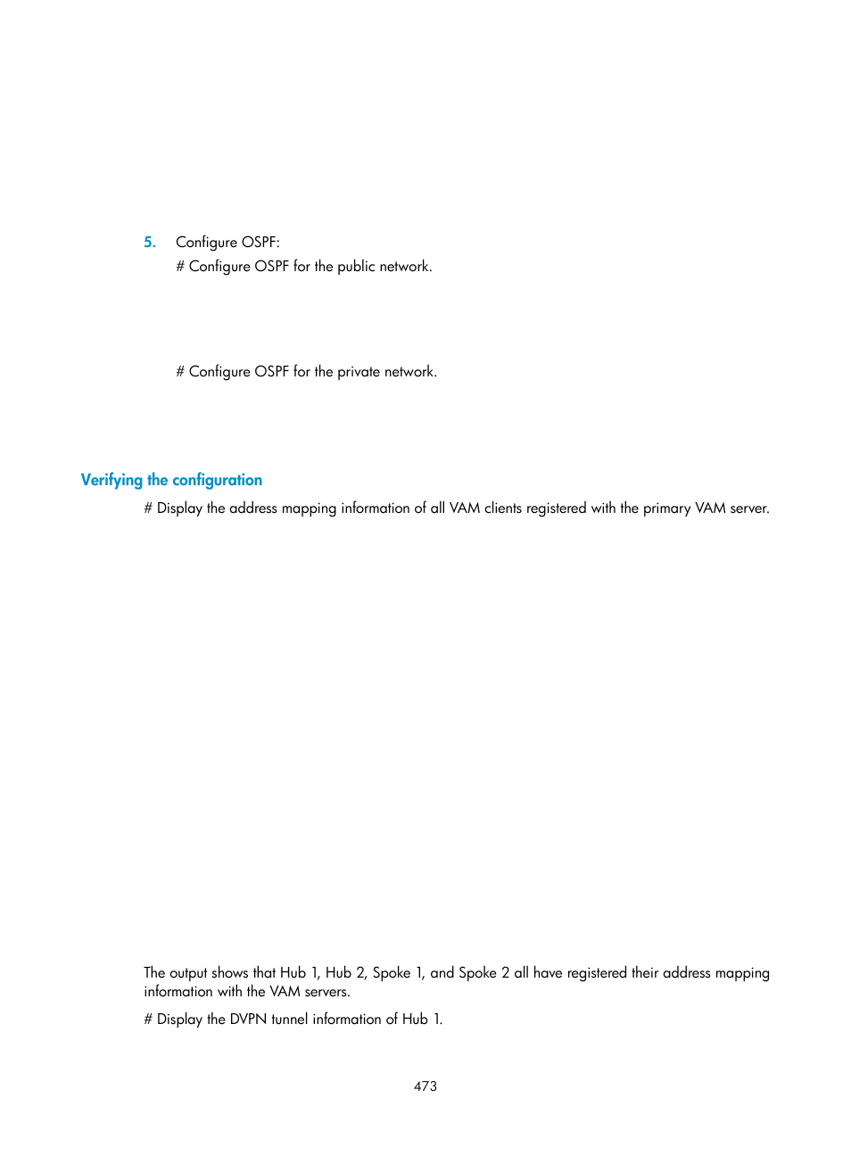 Verifying the configuration | H3C Technologies H3C SecPath F1000-E User Manual | Page 485 / 490