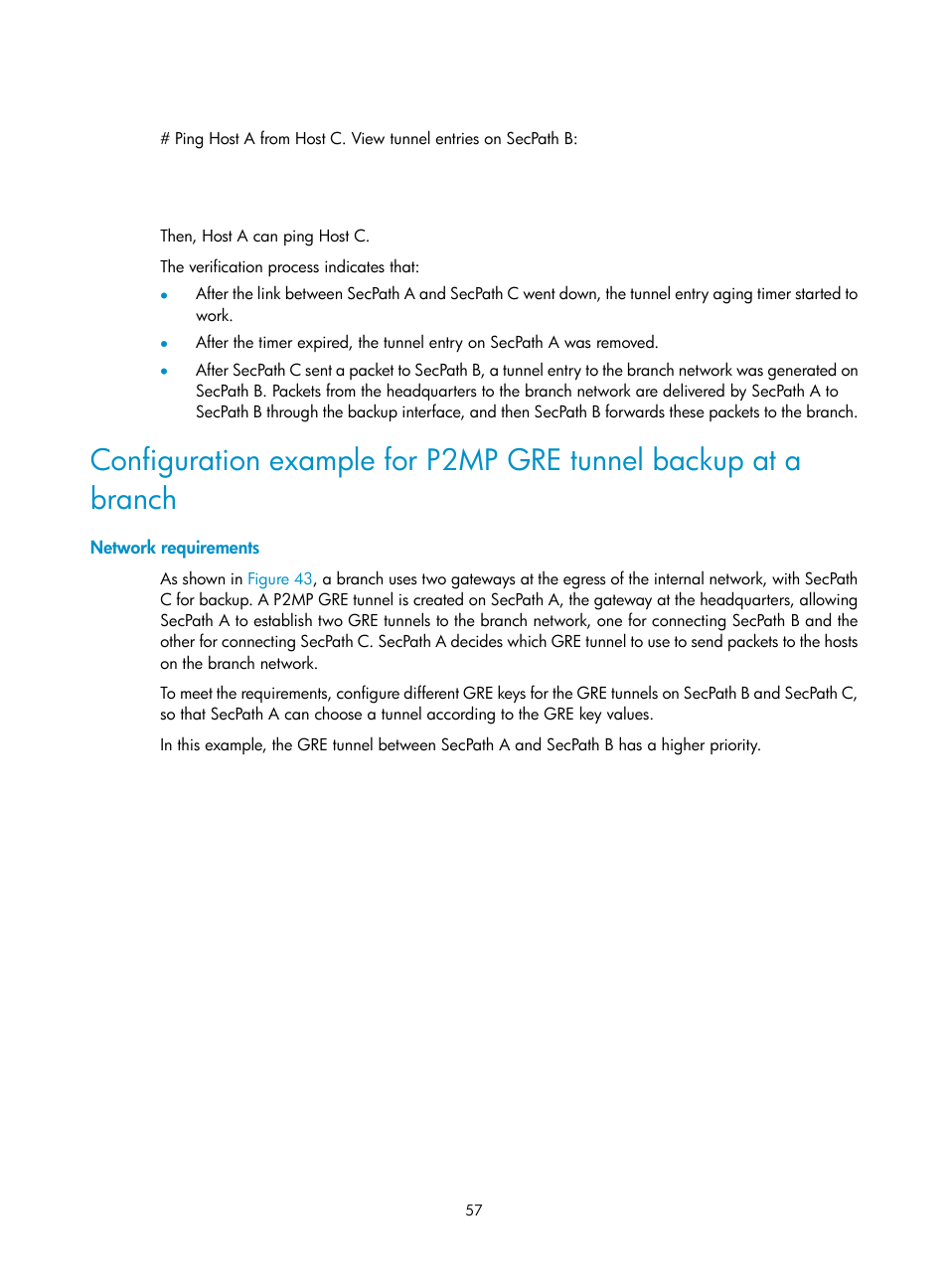 Network requirements | H3C Technologies H3C SecPath F1000-E User Manual | Page 69 / 490