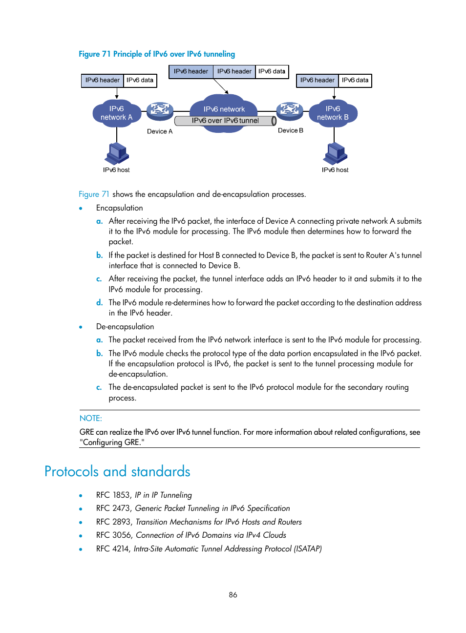Protocols and standards | H3C Technologies H3C SecPath F1000-E User Manual | Page 98 / 490