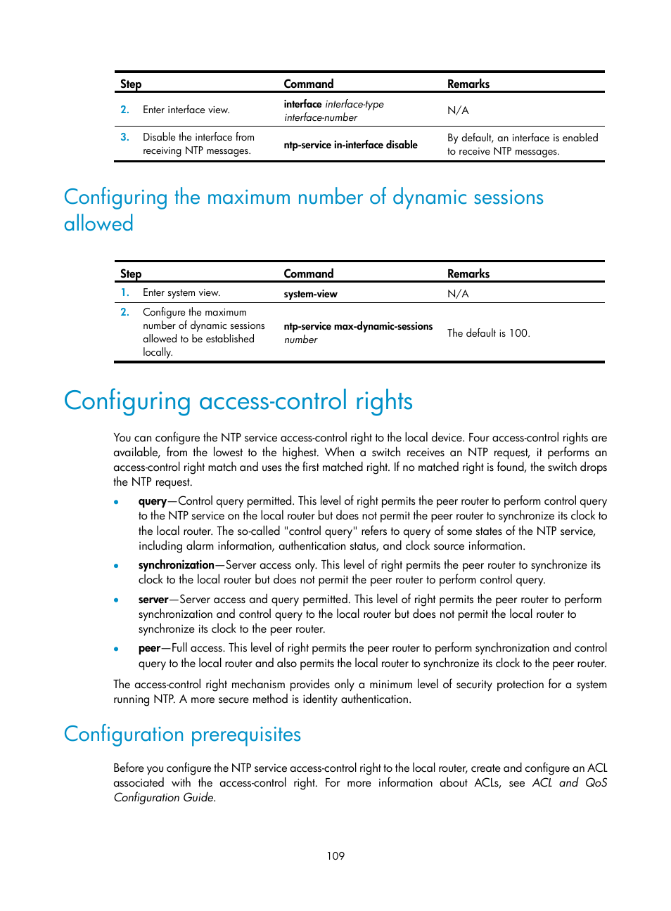 Configuring access-control rights, Configuration prerequisites | H3C Technologies H3C SecPath F1000-E User Manual | Page 120 / 234