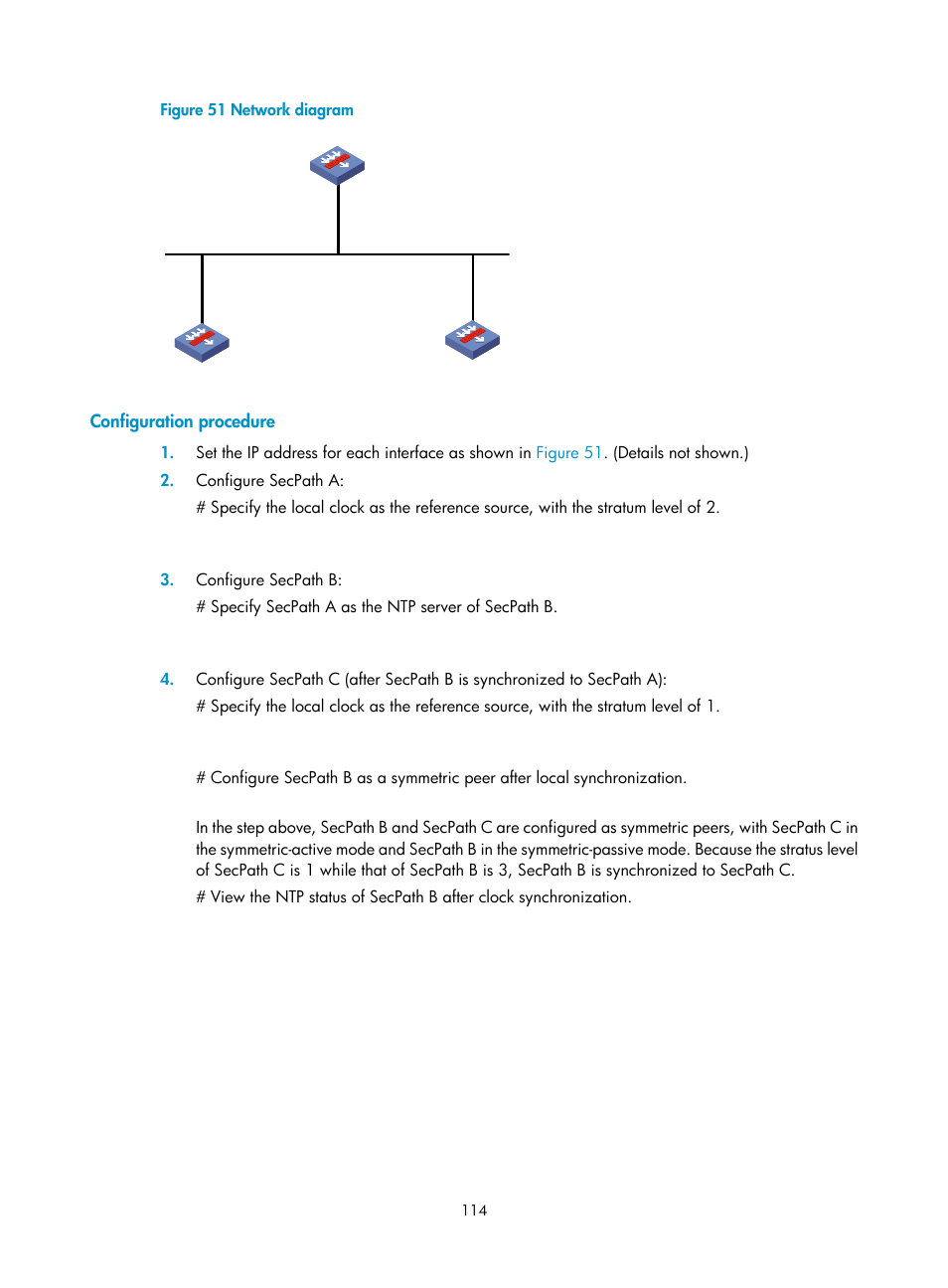 Configuration procedure | H3C Technologies H3C SecPath F1000-E User Manual | Page 125 / 234