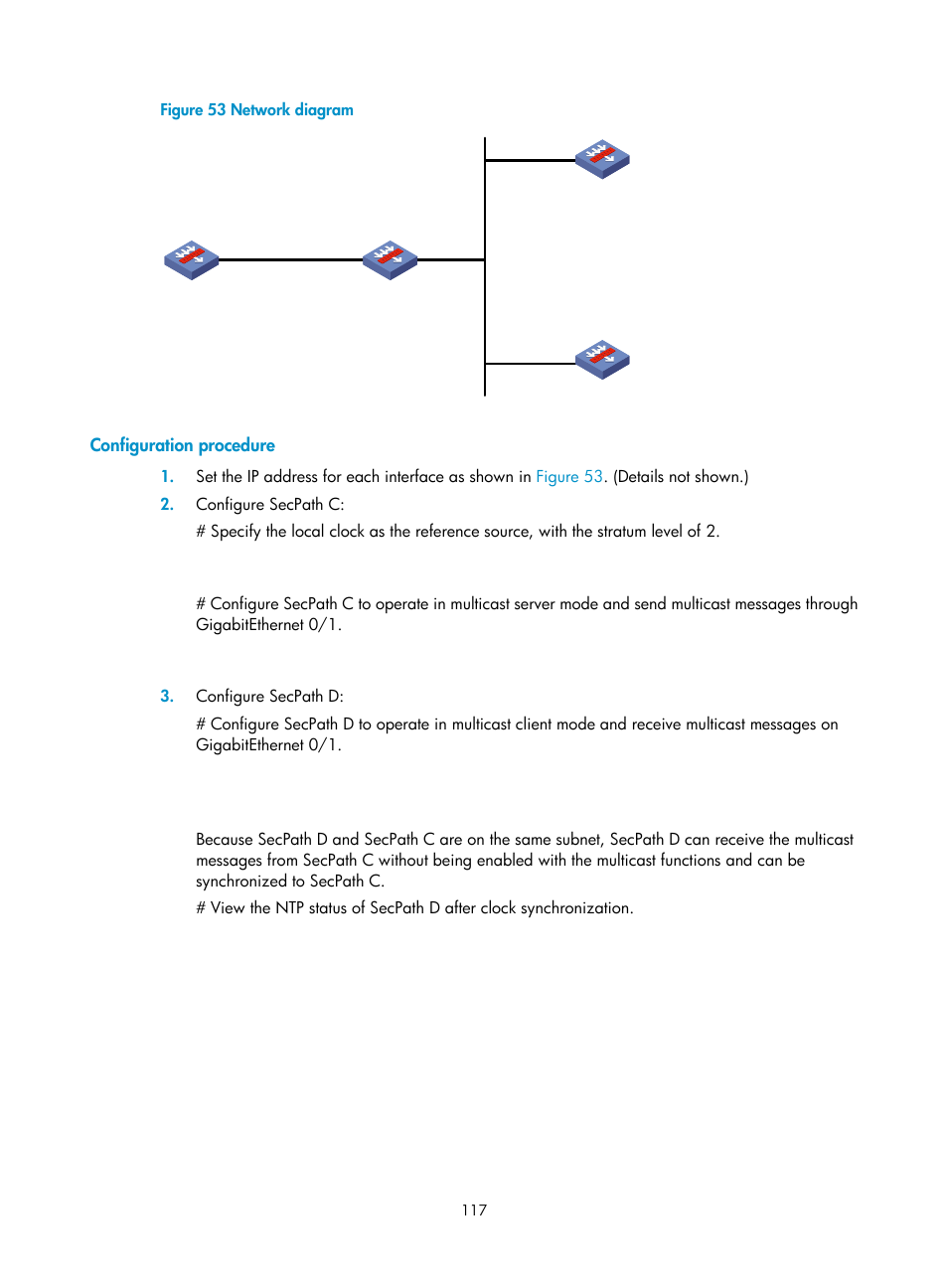 Configuration procedure | H3C Technologies H3C SecPath F1000-E User Manual | Page 128 / 234