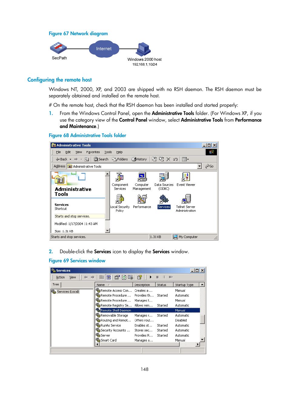 Configuring the remote host, N in, Figure 67 | H3C Technologies H3C SecPath F1000-E User Manual | Page 159 / 234