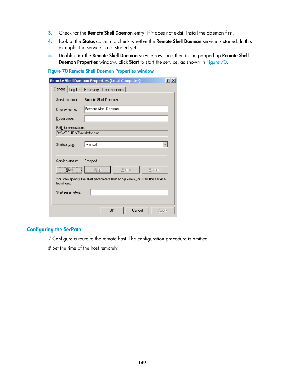 Configuring the secpath | H3C Technologies H3C SecPath F1000-E User Manual | Page 160 / 234