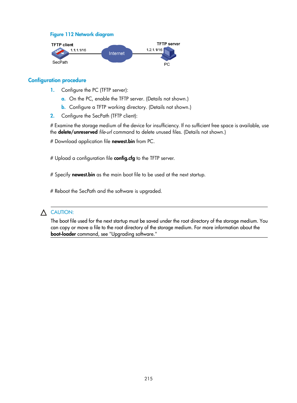 Configuration procedure | H3C Technologies H3C SecPath F1000-E User Manual | Page 226 / 234