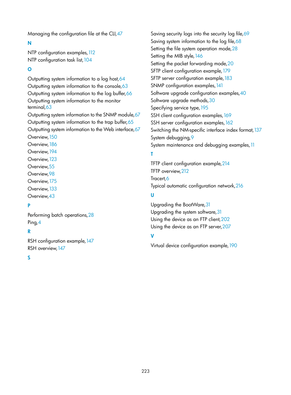 N o p, R s t | H3C Technologies H3C SecPath F1000-E User Manual | Page 234 / 234