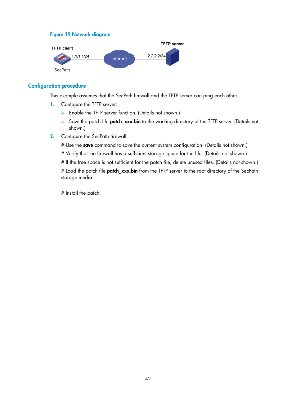 Configuration procedure | H3C Technologies H3C SecPath F1000-E User Manual | Page 53 / 234