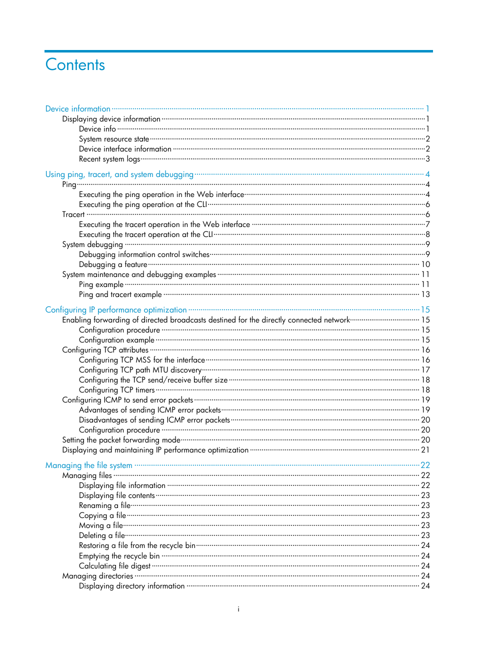 H3C Technologies H3C SecPath F1000-E User Manual | Page 6 / 234