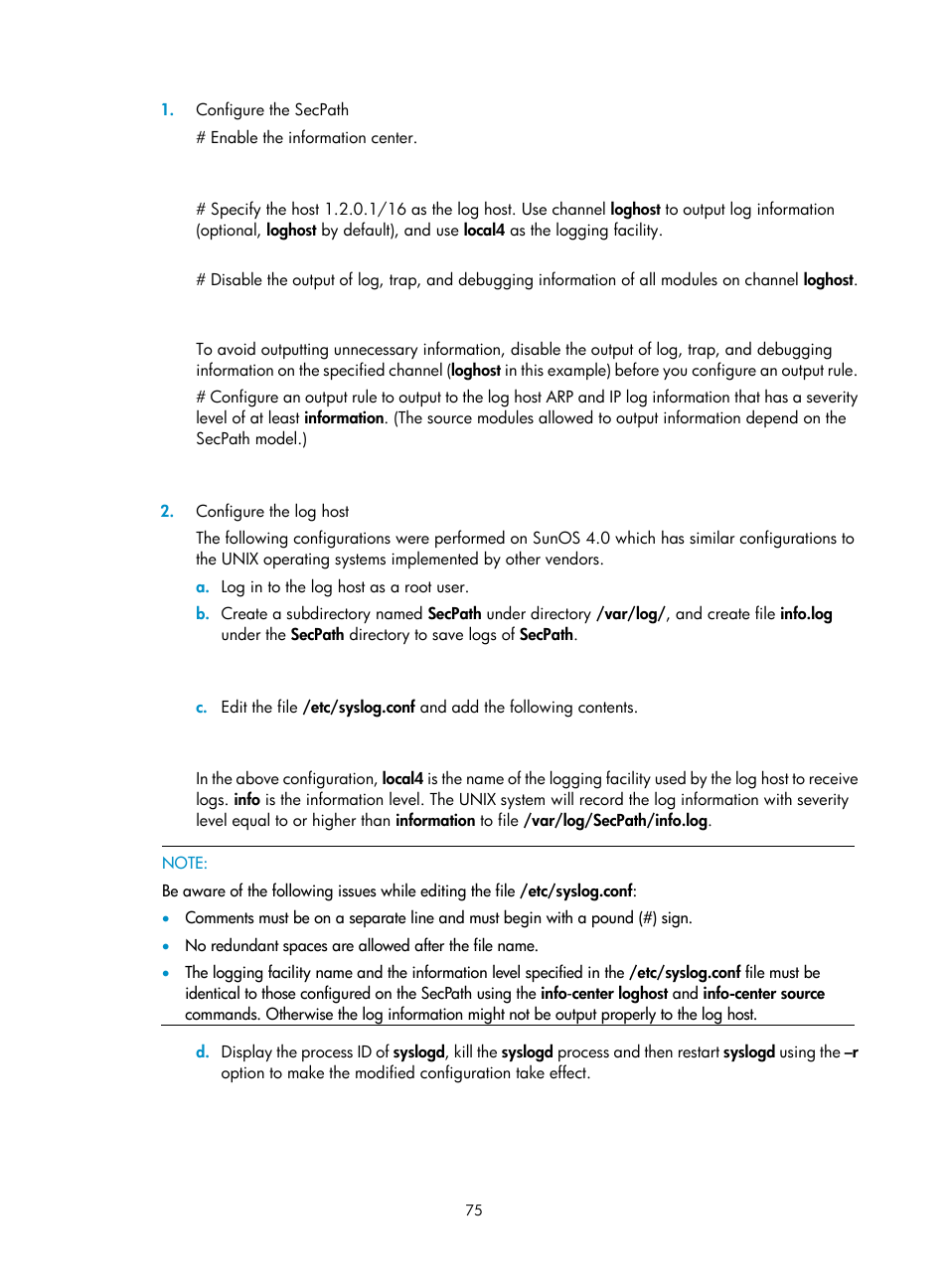 H3C Technologies H3C SecPath F1000-E User Manual | Page 86 / 234