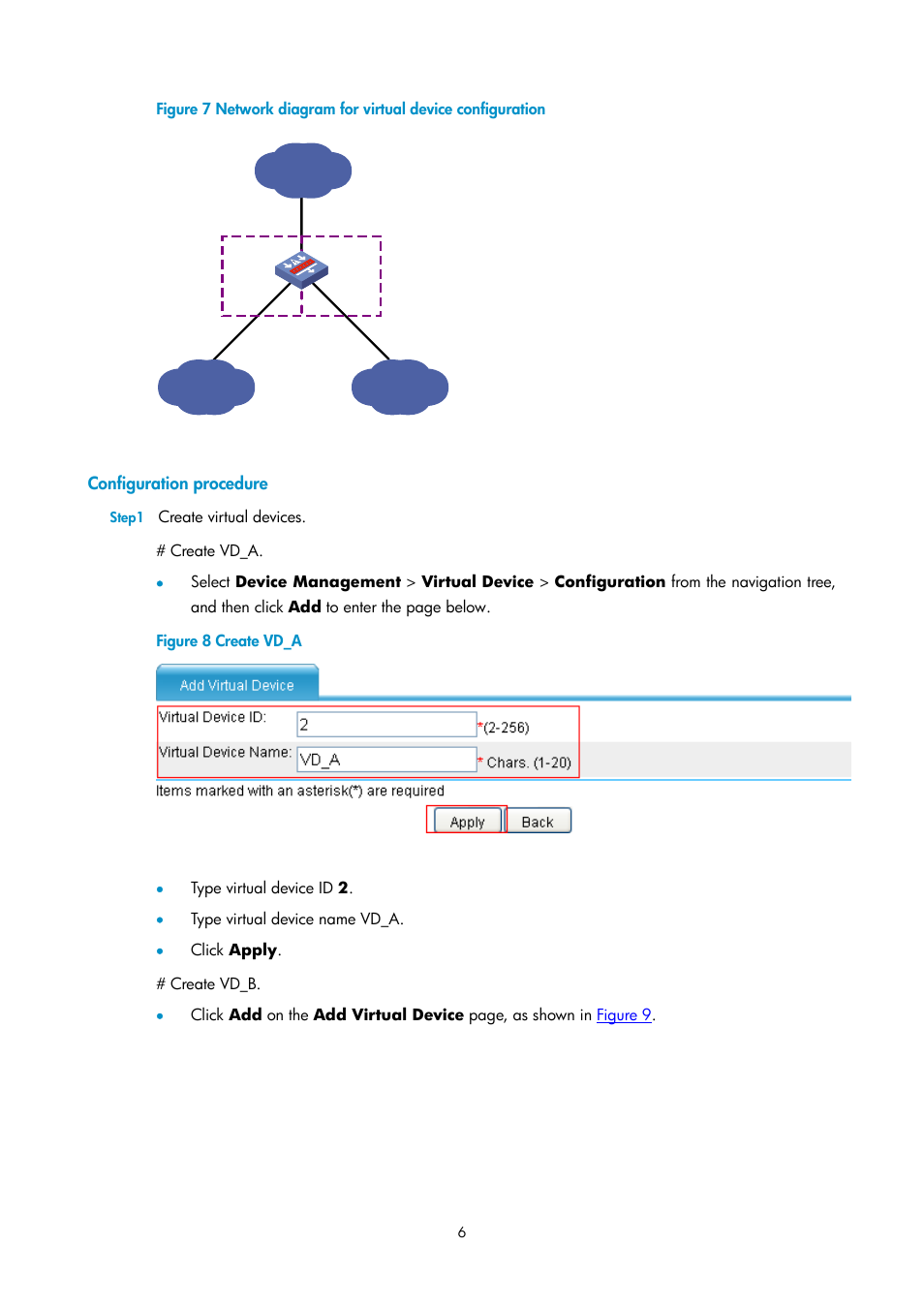 Configuration procedure | H3C Technologies H3C SecPath F1000-E User Manual | Page 140 / 938