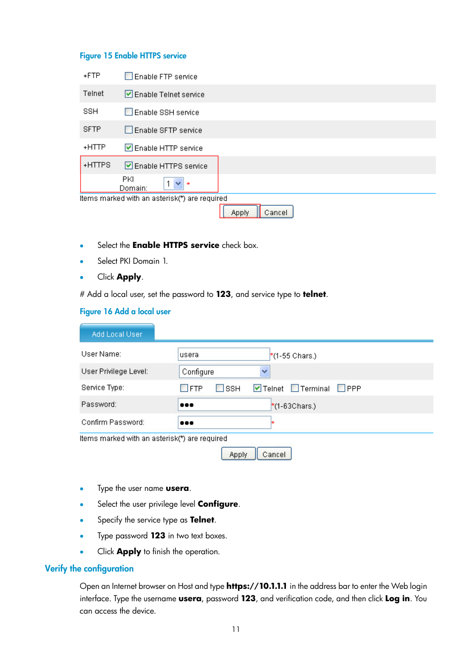 Verify the configuration | H3C Technologies H3C SecPath F1000-E User Manual | Page 158 / 938