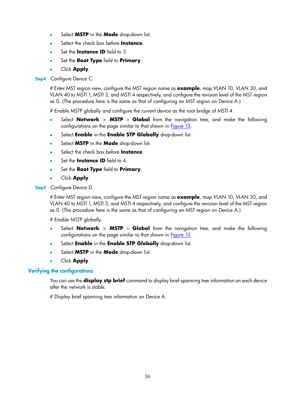 Verifying the configurations | H3C Technologies H3C SecPath F1000-E User Manual | Page 219 / 938