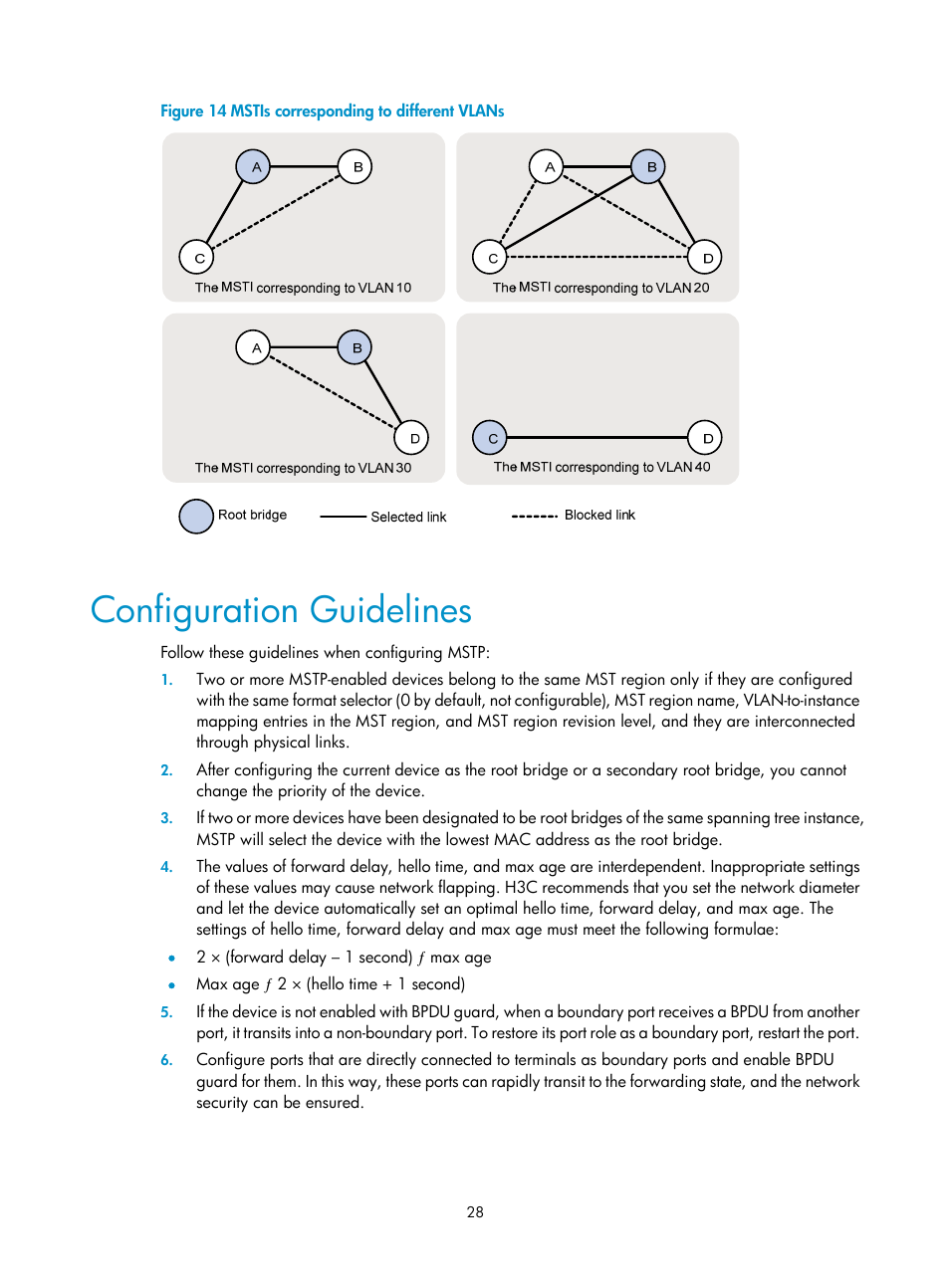 Configuration guidelines | H3C Technologies H3C SecPath F1000-E User Manual | Page 221 / 938