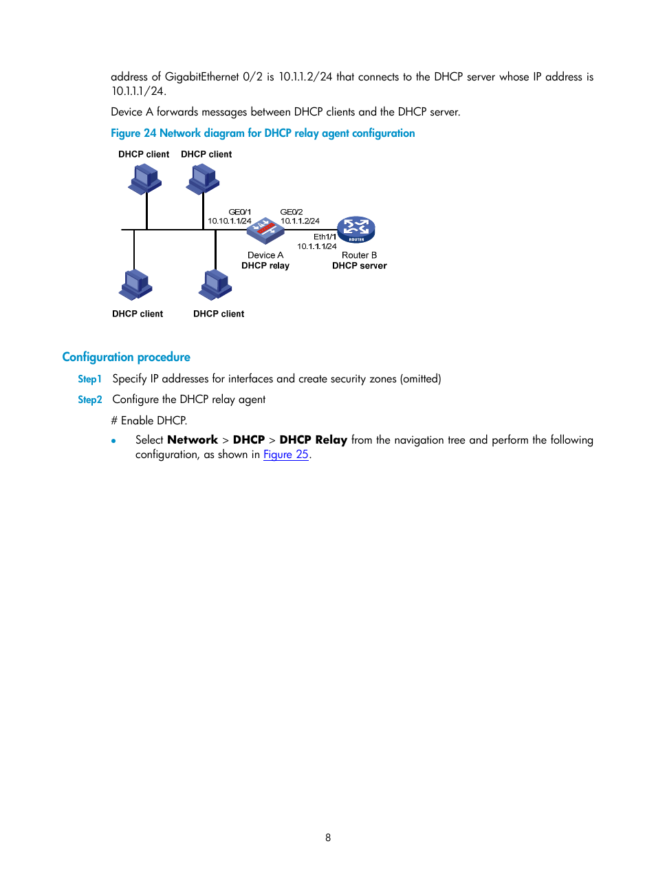 Configuration procedure, Figure 24 | H3C Technologies H3C SecPath F1000-E User Manual | Page 254 / 938