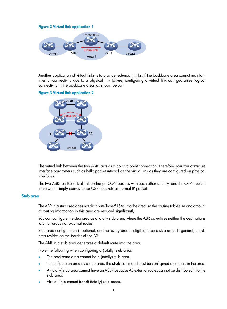 Stub area | H3C Technologies H3C SecPath F1000-E User Manual | Page 300 / 938