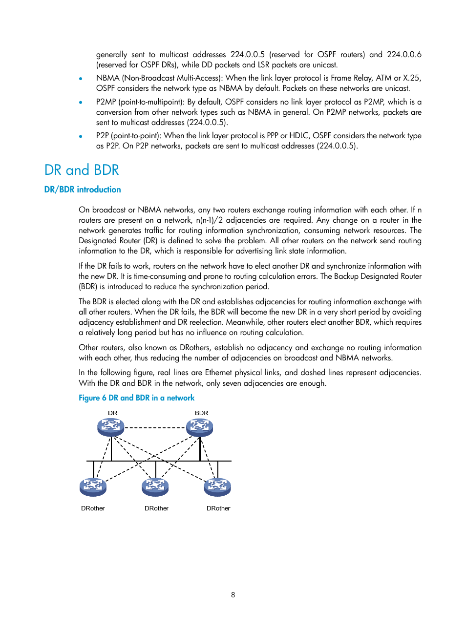 Dr and bdr, Dr/bdr introduction | H3C Technologies H3C SecPath F1000-E User Manual | Page 303 / 938