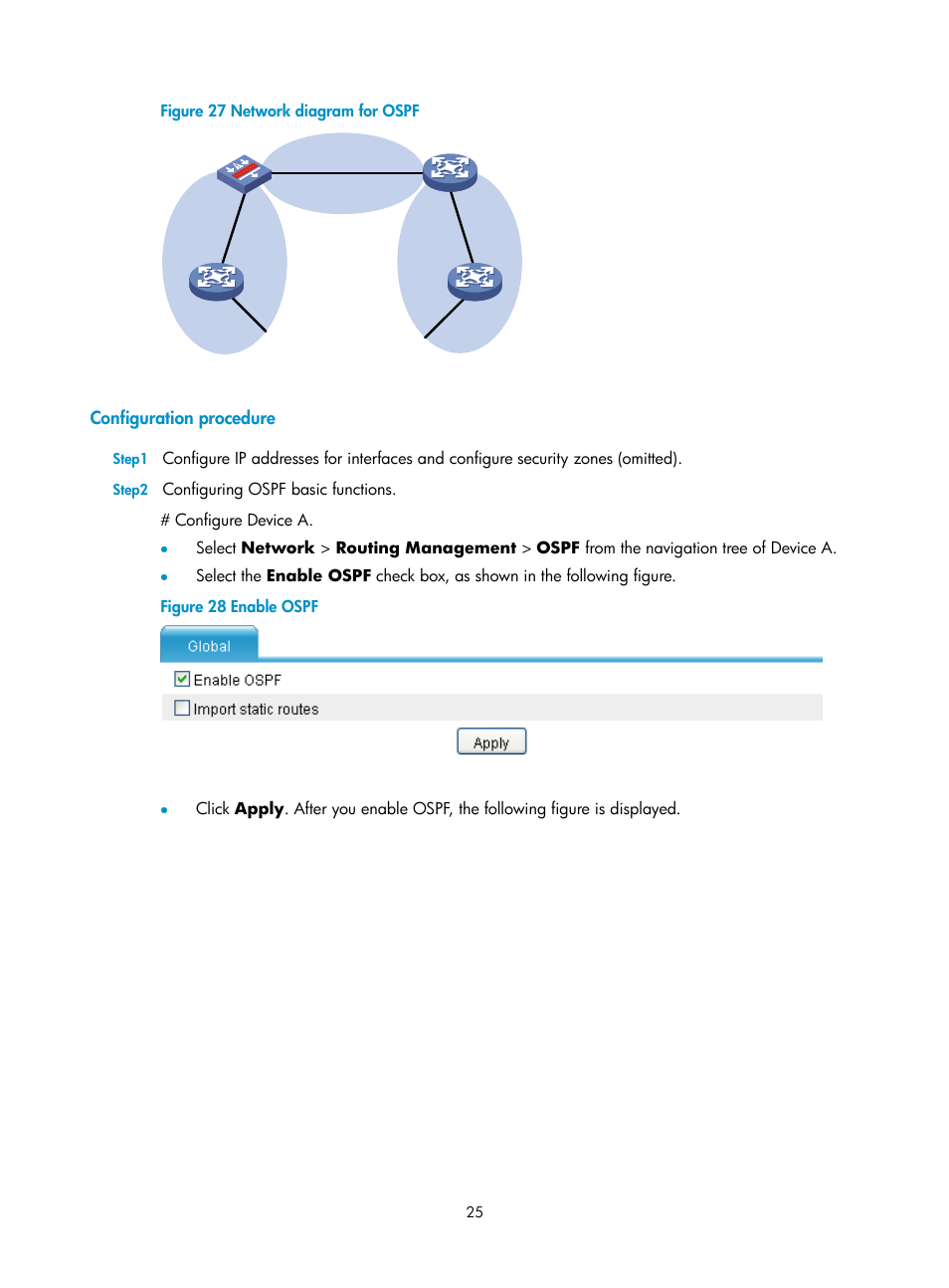Configuration procedure | H3C Technologies H3C SecPath F1000-E User Manual | Page 320 / 938