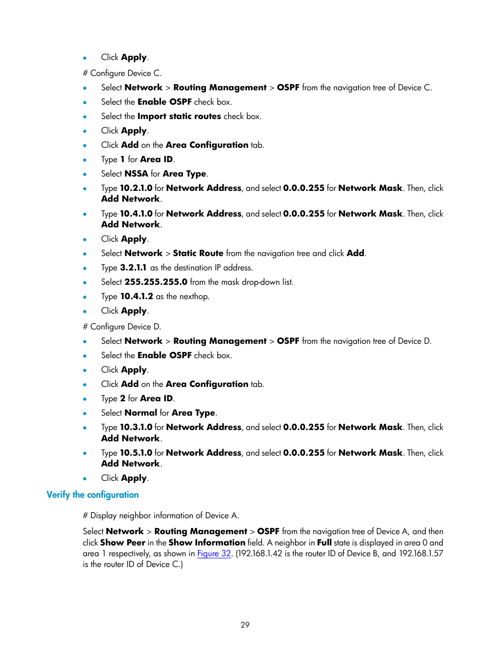 Verify the configuration | H3C Technologies H3C SecPath F1000-E User Manual | Page 324 / 938