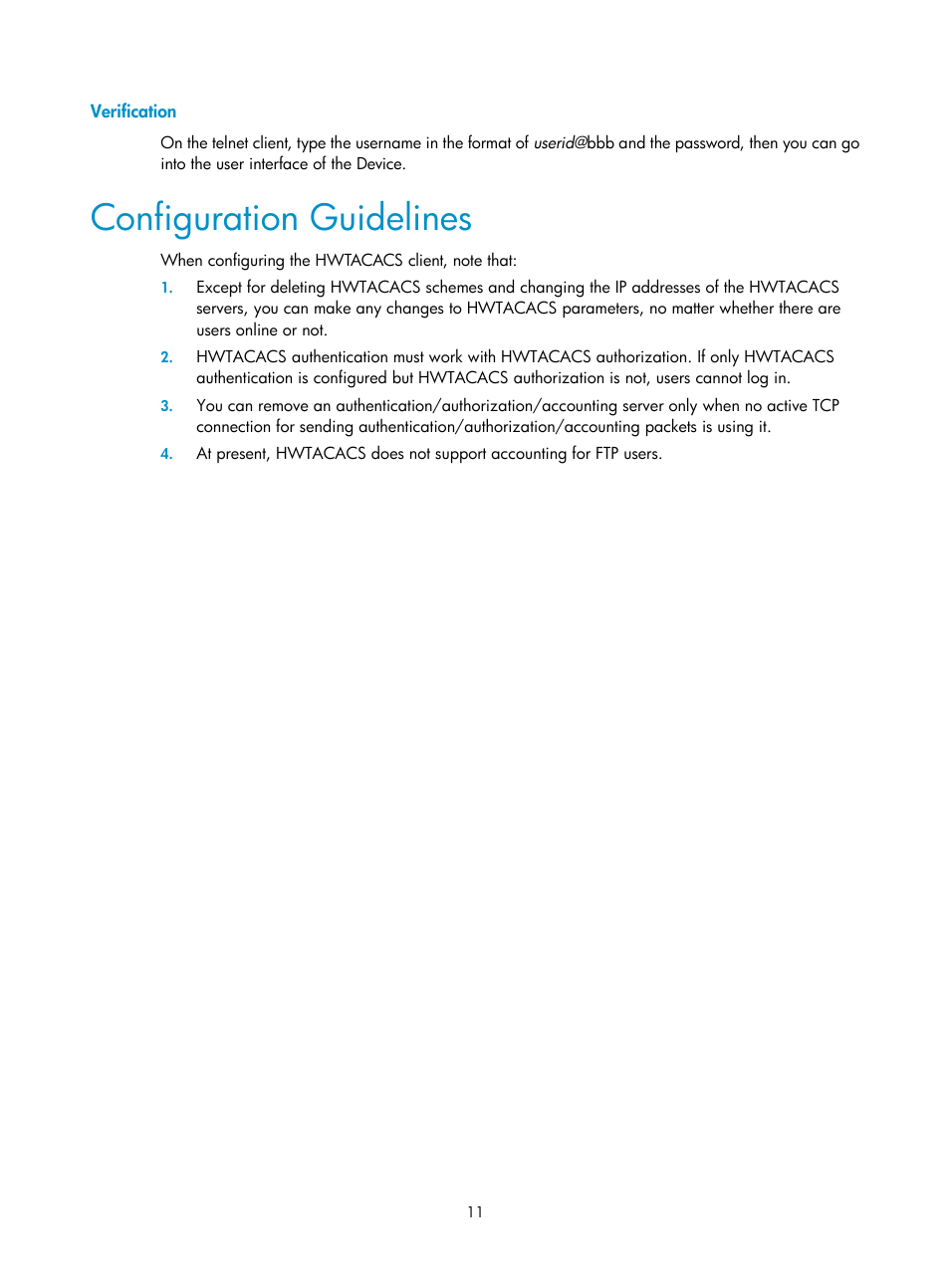 Verification, Configuration guidelines | H3C Technologies H3C SecPath F1000-E User Manual | Page 440 / 938