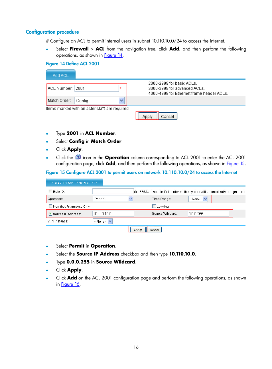 Configuration procedure | H3C Technologies H3C SecPath F1000-E User Manual | Page 457 / 938