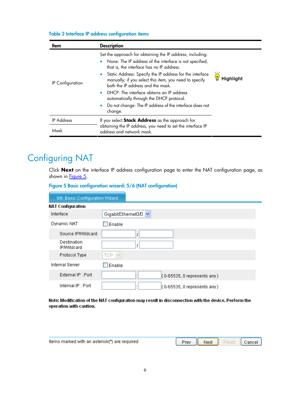 Configuring nat | H3C Technologies H3C SecPath F1000-E User Manual | Page 46 / 938