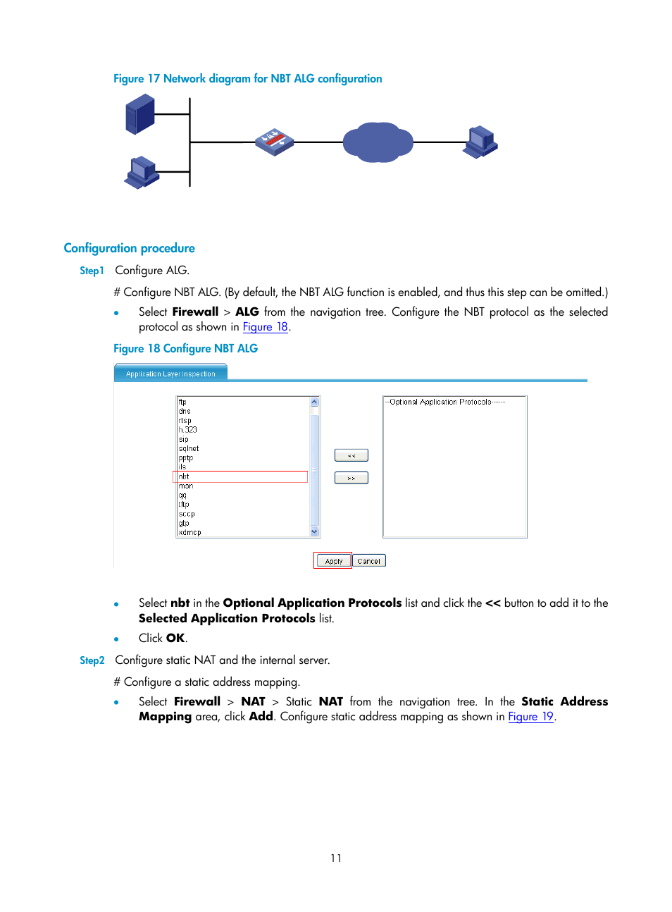 Configuration procedure, N in, Figure 17 | H3C Technologies H3C SecPath F1000-E User Manual | Page 474 / 938