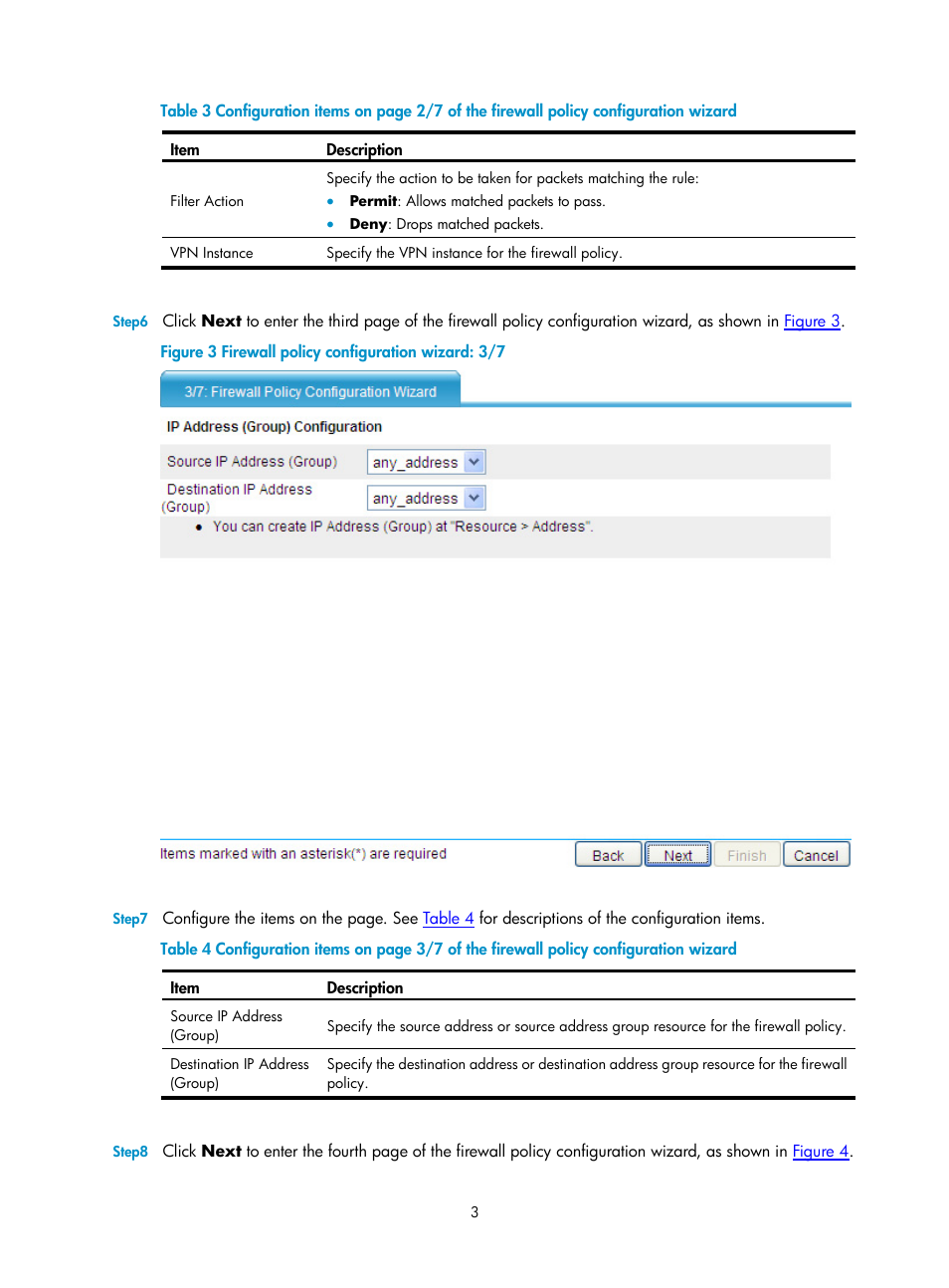 Table 3 | H3C Technologies H3C SecPath F1000-E User Manual | Page 52 / 938