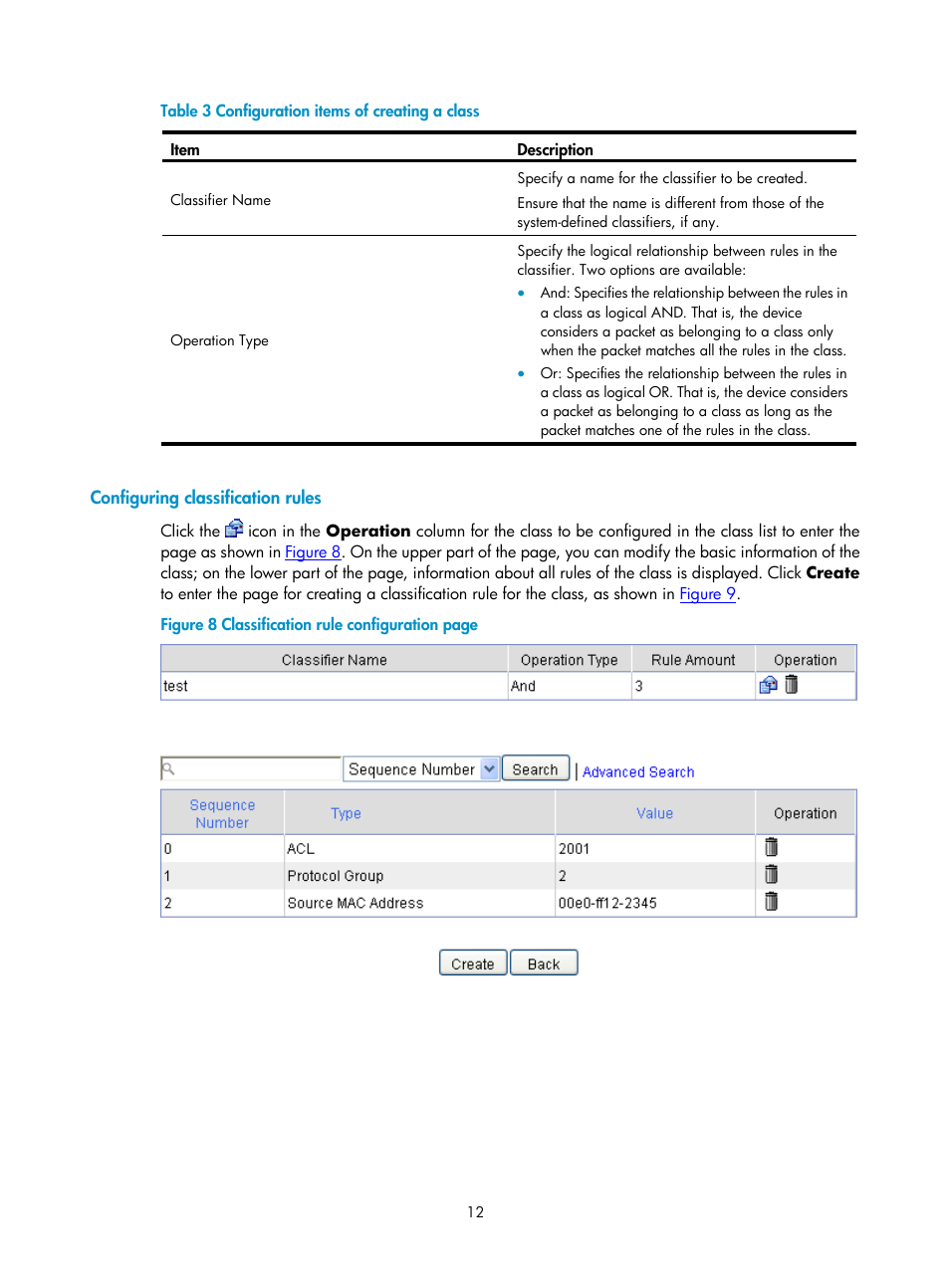 Configuring classification rules | H3C Technologies H3C SecPath F1000-E User Manual | Page 520 / 938