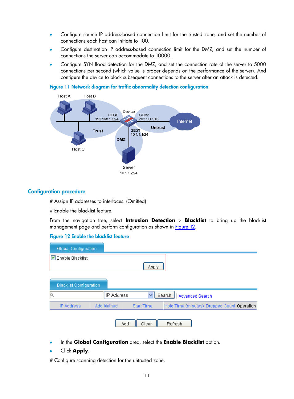 Configuration procedure | H3C Technologies H3C SecPath F1000-E User Manual | Page 631 / 938